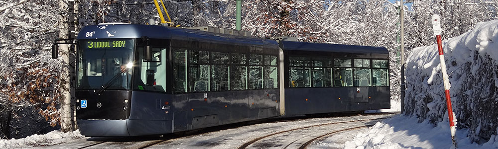 električka, ktorá prechádza cez zasneženú krajinu vo význame eXite a sieť PEPPOL prepájajú svety